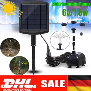 200L/H Solar Springbrunnen 6V 1.8W DIY Solar Teichpumpe Teich für Gartenteich - Bild 1 von 12