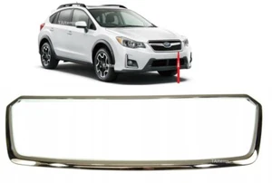 FRONT BUMPER CENTER UPPER GRILLE CHROME TRIM FOR SUBARU XV CROSSTREK 2016-2017 - Picture 1 of 3