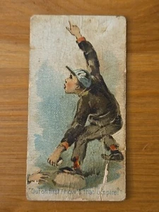 1889 N88 Duke’s Cigarettes TERRORS of AMERICA Out On First How’s That Umpire - Picture 1 of 5