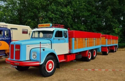 TEKNO 76805 SCANIA 75 Camion + Rimorchio Bache (NL) Mint Box - Immagine 1 di 4