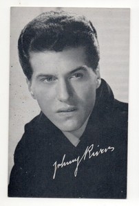 Johnny Rivers 1960's Bio Back Billboard Exhibit Arcade Card