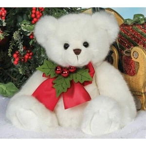 *14"HOLLISTER HOLLYBEARY*Bearington Teddy Bear*CHRISTMAS*Mistletoe*173901 - Picture 1 of 1