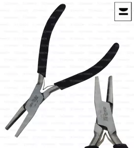 GERMAN CONCAVE FLAT HALF ROUND NOSE JAWS JEWELLERY WATCH MODEL DIY PLIERS PINZAS - Picture 1 of 3