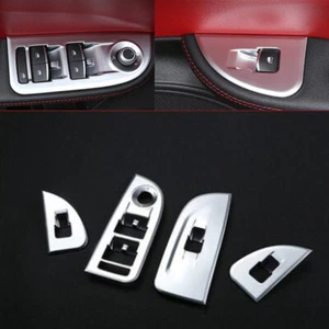 4x For Alfa Romeo Giulia 2017-2022 Car Door Window Lifer Panel Silvery ABS Cover - Foto 1 di 2