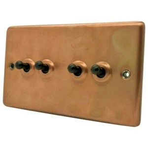 Aged Antique Copper Plug Sockets Light Switches Dimmers - Whole Range available - Picture 1 of 51