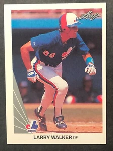 Tarjeta de novato Larry Walker 1990 Leaf RC. Montreal Expos - Imagen 1 de 2