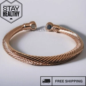 PREMIUM MAGNETIC COPPER TORQUE BANGLE/BRACELET ARTHRITIS PAIN RELIEF HEALTH - Picture 1 of 3