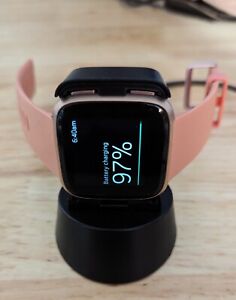 Fitbit Versa Fitness Smartwatch - Peach/Rose-Gold Aluminium (FB504RGPK)