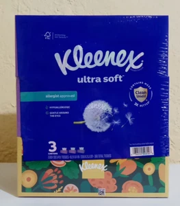 Kleenex Tessuti Viso Ultra Morbidi 3 Scatole 120 Tessuti per Scatola 3 Strati (360 Totali) - Foto 1 di 2