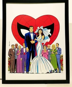 SPIDER-MAN Annual #21 Wedding MARY JANE Framed Print John Romita art - Picture 1 of 1