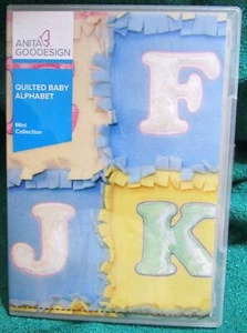 Anita Goodesign Machine Embroidery Design CD "Quilted Baby Alphabet" 38 Designs - Picture 1 of 2