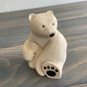 Linda estatuilla de oso polar blanco vintage Artesania Rinconada 1978 #79 (D4) - Imagen 1 de 10
