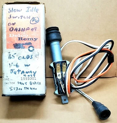 Interruptor de ralentí lento Buick Oldsmobile 1965 V6 V8 1993 301 cambio descendente nuevo en caja Foto 1 de 4