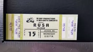 RUSH / GEDDY LEE / NEIL PEART - BOLETO DE CONCIERTO COMPLETO VINTAGE 04 15, 1981 SIN USAR - Imagen 1 de 1