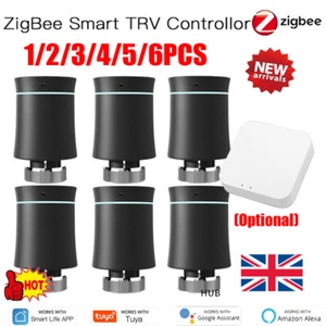 ZigBeeTuya Valvola radiatore termostato intelligente TRV programmabile per Alexa Google UK - Foto 1 di 15
