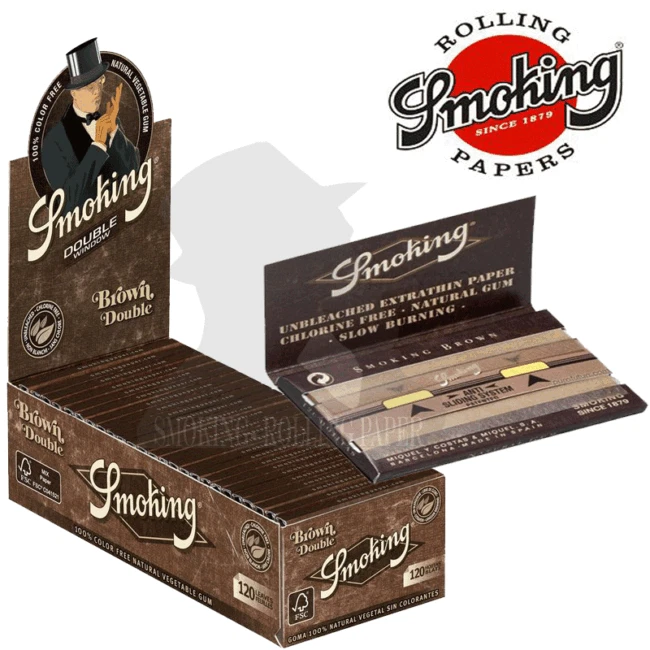 Cartine Smoking ® Marrone Doppie Brown Corte Double 25 Libretti