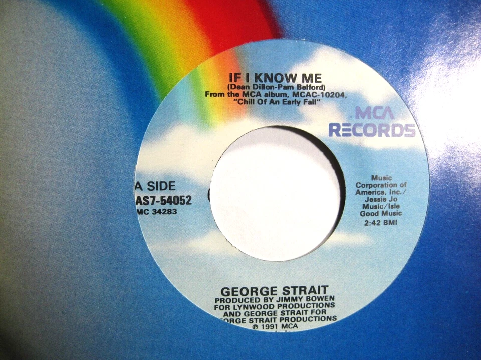 GEORGE STRAIT * 45 * If I Know Me / San Antone * 1991 * UNPLAYED MINT * ORIGINAL - Image 1 of 1
