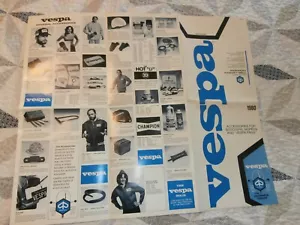 Vintage 1980 Piaggio Vespa Scooter Accessories Brochure Chart - Picture 1 of 6