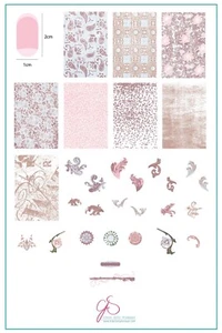 Clear Jelly Stamper Grunge Series - Dainty (CjS-190) Steel Stamping Plate NEW - Picture 1 of 10