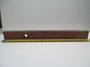 Antique 26" Long "Chapin-Stevens" Wooden Level (Brass Metal Inserts) - Picture 1 of 12