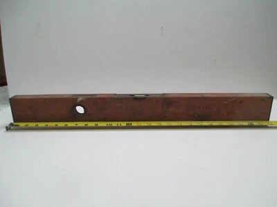 Antique 26" Long "Chapin-Stevens"  Wooden Level (Brass Metal Inserts) - Image 1 of 4