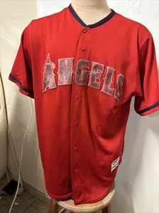 Mike Trout #27 Los Angeles Angels Jersey Red L Majestic CoolBase - Picture 1 of 10