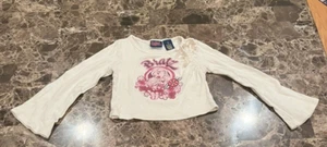 VINTAGE Bratz Shirt Girls 4/5x baby tee y2k Stretch Bell Sleeve 00s Kawaii - Picture 1 of 8