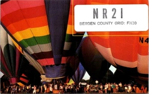 Amateurfunk CQ QSL QSO KARTE NR2INEW MILFORD NEW JERSEY USA HEISSLUFTBALLON 1990 - Bild 1 von 2