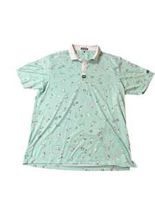 Bad Birdie 5PM Somewhere Performance Golf Poloshirt Stretch Cocktails Herren XL - Bild 1 von 6