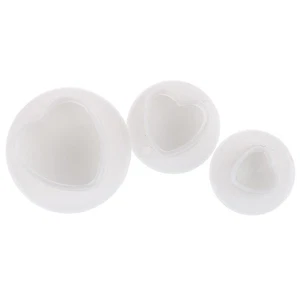 3Pc Heart Fondant Plunger Set Valentines Love Sugar Craft Cake Decorating Ba CR - Picture 1 of 12
