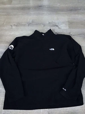 The North Face Men’s Size Medium M Black 1/4 Zip Lightweight Fleece Custom  - Image 1 of 4