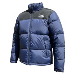 The North Face Herren XXL Nuptse-Style Puffer Jacke Blau Schwarz Wintermantel Neu ohne Etikett - Bild 1 von 16