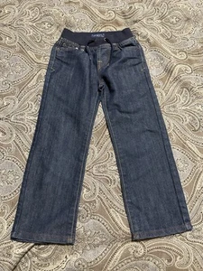 Lucky Brand Jeans Boys Youth Size 6 Billy Straight Dark Wash Cotton Stretch - Picture 1 of 3