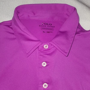 Polo Ralph Lauren Performance camicia uomo XL viola manica corta tennis coda - Foto 1 di 9