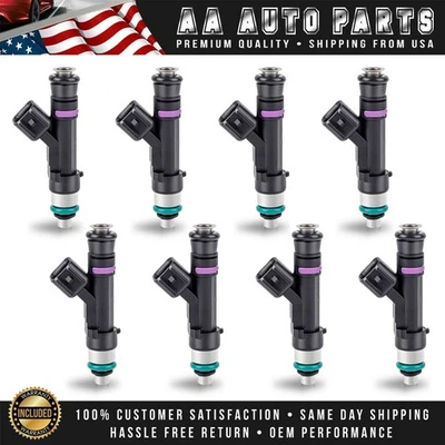 Set of 8 Fuel Injectors for 2007-2008 Ford Expedition 5.4L V8 FJ1008 0280158140 - Image 1 of 4