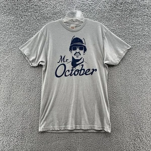 New York Yankees T Shirt Mens Large Gray Mr October Reggie Jackson USA Homage - Picture 1 of 10