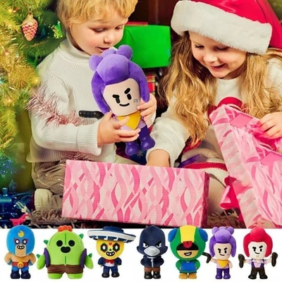 MARKENLOS Brawl Stars Plüsch Puppe Spike Shelly Clot Kissen Spielzeug Xmas Geschenk 25CM