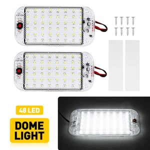 Car Van Bus Caravan ON/OFF Switch 12V-24V 2X 48LED Interior Light Bar Strip - Picture 1 of 10