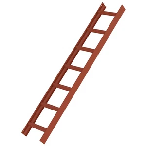 MUNK Aluminium Dachleiter 7 Sprossen rotbraun Kaminkehrerleiter - Bild 1 von 3