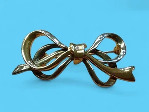Broche lazo tono dorado brillante/plano accesorio de moda - 2 pulgadas sin marca - Imagen 1 de 5