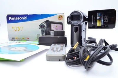 [Near Mint] Panasonic HDC-SD7 Full HD Digital Camcorder Black w/ Box Japan - Image 1 of 4