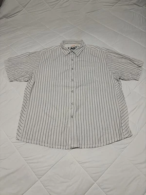 Camisa Sideout Rayas Perla Abotonada Talla XL Playa Verano Informal Patín Y2K Foto 1 de 4