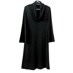 Vestido Suéter de Lana Merino Saks Fifth Avenue Cuello Capucha Minimalista Dinero Antiguo Grande - Imagen 1 de 10