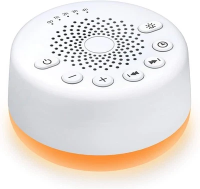 Máquina de som máquina de ruído branco com 25 sons suaves e luzes noturnas com... - Imagem 1 de 4