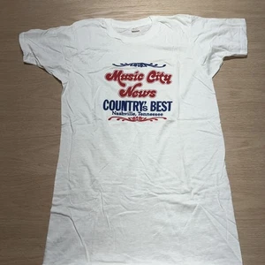 Vintage 90s NASHVILLE TENNESSEE MUSIC CITY USA T-Shirt Large Country Fiddle - Picture 1 of 13