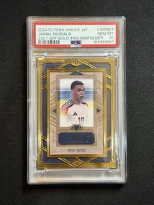 2024 Futera Unique Jamal Musiala 23KT Gold Frame Trio Midfielder #03/10 PSA 10 - Picture 1 of 2