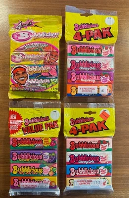 Pack de 4 chicles vintage Bubblicious colección de 4. como Bubble Yum. LeBron James Foto 1 de 2