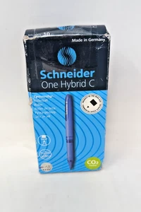 Count 10 Schneider One Hybrid C Rollerball Pen, 0.3 mm Hybrid Needle Tip, Blue - Picture 1 of 2