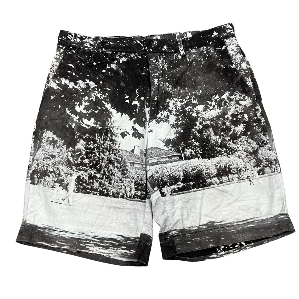 Pantalones Cortos de Golf Polo Ralph Lauren Para Hombre Talla 32 Negro Blanco Estampado Escénico Foto 1 de 4