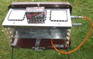 Cramer Koffergrill Freizeitküche Drehspiess+Kalte Hand+Grillmotor+Druckminderer - Bild 1 von 10